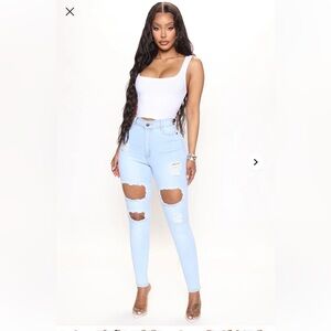 Fashion Nova ‘needing something’ Denim Jeans